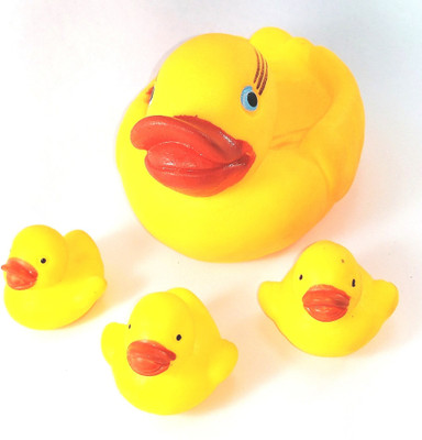 

A2Z Squeaky Ducks Tub Toys( 4 Pcs.) Bath Toy(Yellow)