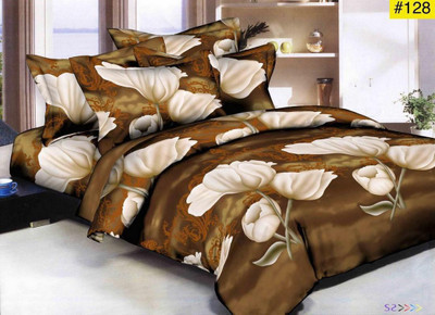 garima 7 star 144 TC Microfiber Double Printed Flat Bedsheet(Pack of 1, Multicolor)