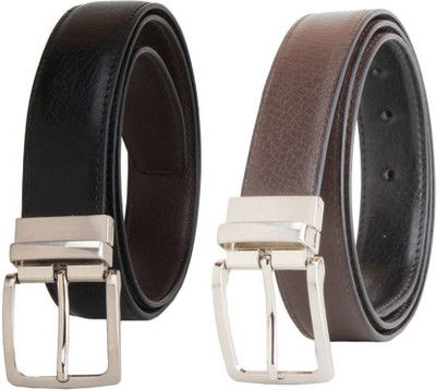 

ELGATOR Men Casual, Party, Formal Black, Brown Synthetic Reversible Belt