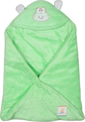 

Kidoyzz Cartoon  Swadding Baby Blanket(Polyester, Light Green