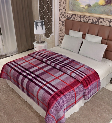 

Home Candy Checkered  Coral Blanket(Polyester, Multicolor