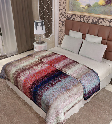 

Home Candy Striped  Coral Blanket(Polyester, Multicolor