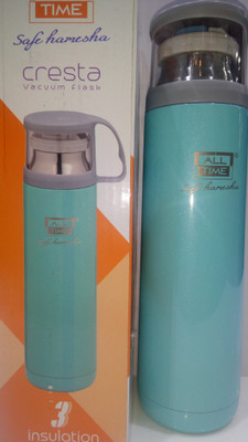 All Time CRESTA SS ELITE BOTTLE 450 ml Flask(Pack of 1, Blue, Plastic)
