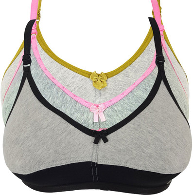 X-WELL Women T-Shirt Non Padded Bra(Grey)