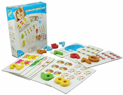 

Pepperonz Arithmetic Digital Card Pairing Number And Animal Puzzle Digital Wooden Game(Multicolor)