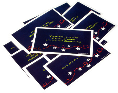 

STAWNCH 10 HARRY POTTER REASONS WHY I LOVE YOU GREETING CARDS [SET OF 10 CARDS SIZE 6" X 3.5"],BLACK Greeting Card(Black, Pack of 10)