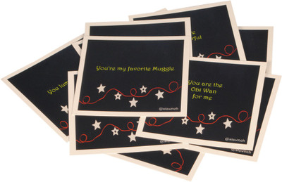 

STAWNCH 10 HARRY POTTER REASONS WHY I LOVE YOU GREETING CARDS [SET OF 10 CARDS SIZE 4" X 4"],BLACK Greeting Card(Black, Pack of 10)