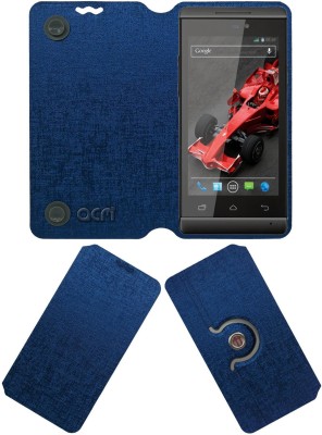 ACM Flip Cover for Lava Xolo A500s(Blue, Cases with Holder, Pack of: 1)