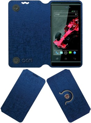 ACM Flip Cover for Lava Xolo A500s Ips(Blue, Cases with Holder, Pack of: 1)