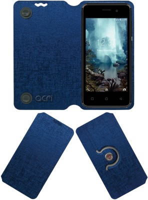 ACM Flip Cover for Intex Aqua 4g Mini(Blue, Cases with Holder, Pack of: 1)