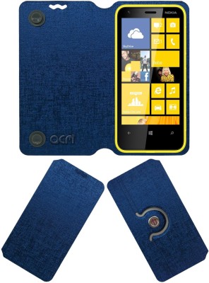 ACM Flip Cover for Nokia Lumia 620(Blue, Cases with Holder, Pack of: 1)