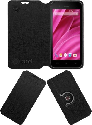 ACM Flip Cover for Lava Atom 2X(Black, Cases with Holder, Pack of: 1)