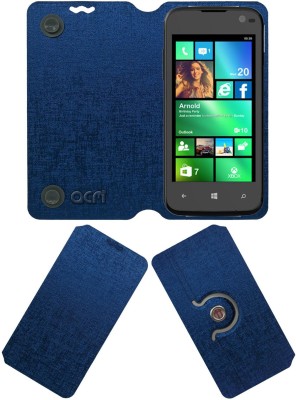 ACM Flip Cover for Lava Iris Win1(Blue, Cases with Holder, Pack of: 1)