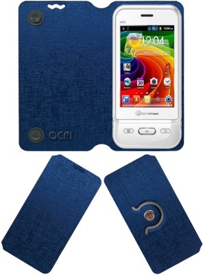 ACM Flip Cover for Micromax Ninja A50(Blue, Cases with Holder, Pack of: 1)