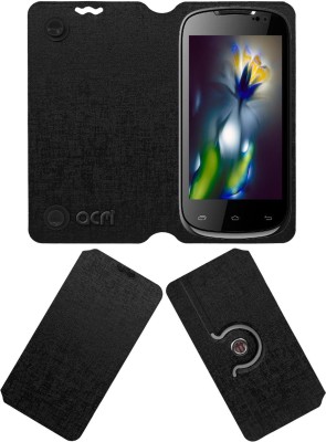 ACM Flip Cover for Spice Stellar Nhance Mi-435(Black, Cases with Holder, Pack of: 1)