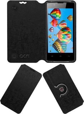 ACM Flip Cover for Intex Aqua 3G Strong(Black, Cases with Holder, Pack of: 1)
