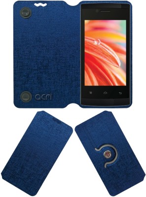 ACM Flip Cover for Lava Iris 354e(Blue, Cases with Holder, Pack of: 1)