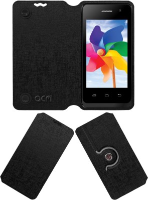 ACM Flip Cover for Intex Cloud X15 plus(Black, Cases with Holder, Pack of: 1)