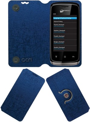 ACM Flip Cover for Micromax bolt a24(Blue, Cases with Holder, Pack of: 1)