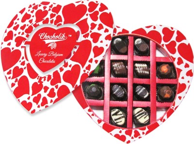 

Chocholik Valentines Day Gift Box - You Mean The World To Me Chocolate Box - 12Pc Truffles(106)