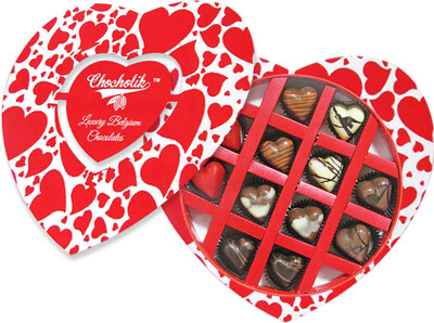 

Chocholik Valentines Day Gift Box - You Make My Heart Complete Chocolate Box - 12Pc Truffles(106)