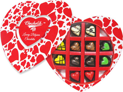 

Chocholik Valentines Day Gift Box - True Love Never Dies Chocolate Box - 12Pc Truffles(106)