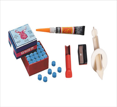 

JBB COMBO OF ELK MASTER TIP 9MM (50 PCS) & GLUE GEL & TIP MODIFIER JBBC79 Snooker Cue Stick(Microfibre)