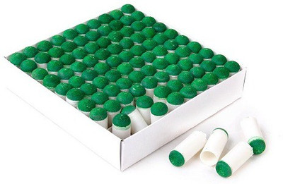 

KBA 100Pcs 9mm push on snooker tips pool cue stick slip on tips KBAPOTIP9MM Pool Cue Stick(Microfibre)