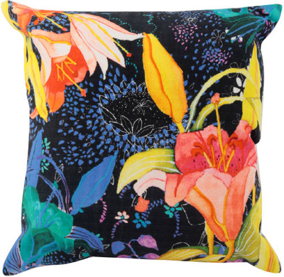 Rajrang Floral Cushions Cover(40 cm*40 cm, Dark Blue) Rajrang Floral Cushions Cover(40 cm*40 cm, Dark Blue)