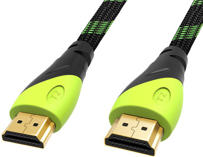 

TIZUM Aura 1080P 4K (33 Feet/ 10 Meters) 1.4 Version High-Speed Gold Plated Connectors, Supports Ethernet 3D HDMI Cable(Compatible with Mobile, Laptop, Tablet, Mp3, Gaming Device, Green)