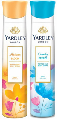 

Yardley London One Autumn Bloom & One Country Breeze Deodorant Combo for Women Body Spray - For Women(300 ml, Pack of 2)