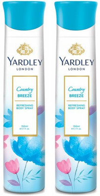 

Yardley London Two Country Breeze Deodorant Combo for Women Body Spray - For Women(300 ml, Pack of 2)