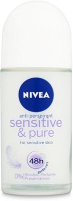 

Nivea Anti-perspirant Sensitive & Pure For Sensitive Skin - 50ml Deodorant Roll-on - For Men & Women(50 ml)