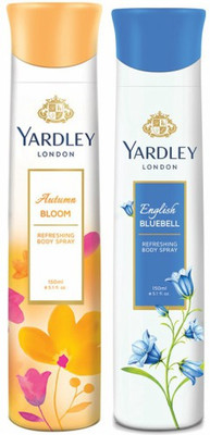 

Yardley London One Autumn Bloom & One English Bluebell Deodorant Combo for Women Body Spray - For Women(300 ml, Pack of 2)