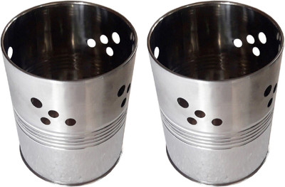 

Kuber Industries 1 Compartments Steel Desk Organizer(Silver)