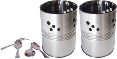 

Kuber Industries 1 Compartments Steel Desk Organizer(Silver)
