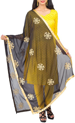 YOUTHQUAKE Chiffon Embroidered Women Dupatta