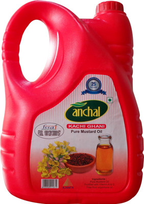 

Anchal Kachi Ghani Pure Mustard Oil Bulk Pack(5 L)