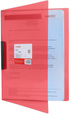 

TRANBO Plastic Swing Clip Report Cover File, A4 Size, Pack of 1(Set Of 1, Multicolor)
