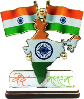 CapeShoppers India Triangle Car Dashboard Flag(Plastic)