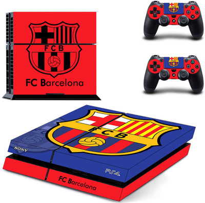 

Hytech Plus FCB Red & Blue Theme Sticker for PS4 Console & 2 Controllers Gaming Accessory Kit(Red, For PS4)
