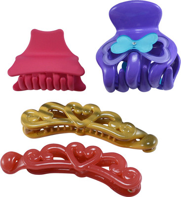 

Saamarth Impex Jaw Hair Clips For Women Hair Accessories Printed Claw ,Hair Clips 4 Piece Set Hair Clip(Multicolor)