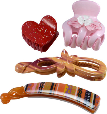 

Saamarth Impex Party Casual Wear Designer Premium Fancy Hair Clip For Women & Girls Set Of 4 Hair Clip(Multicolor)