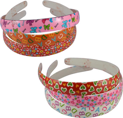 

Saamarth Impex Printed Designer Multi Color Head Band , Hair Buckle Hair Accessories Set Of 6 Piece Head Band(Multicolor)