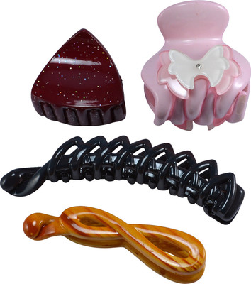 

Saamarth Impex Claw Hair Clips, Medium Size, Big Size, Assorted Colors, MultiPack Set Of 4 Hair Clip(Multicolor)