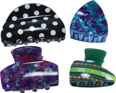 

Saamarth Impex Fashionable Women Girls Ladies Hair Clip Hairdressers Hairdressing Accessory Pack Of 4 Hair Claw(Multicolor)