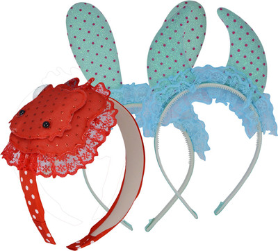 

Saamarth Impex Various Design Puff Design Made Kids Hair Accessories Set Of 3 Piece Head Band(Multicolor)