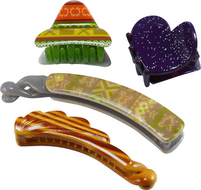 

Saamarth Impex New Valentine Gifts for Girlfriend Hair Clip ,Various Design 4 Piece Set Accessories Hair Clip(Multicolor)