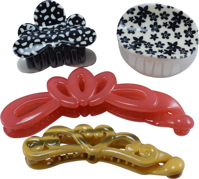 

Saamarth Impex Party Casual Wear Designer Premium Fancy Hair Clip For Women & Girls Set Of 4 Hair Clip(Multicolor)