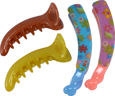 

Saamarth Impex Premium Quality Hair Clip / Clutcher For Women Latest Designs Clips,Daily Wear Hair Accessories-4 Piece Banana Clip(Multicolor)